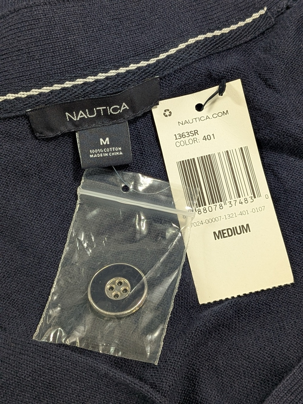 Nautica V-Neck Pocket Cardigan - Picture 5 of 7